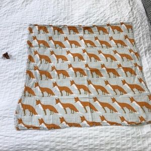 Milkbarn baby blanket burp cloth - Fox print